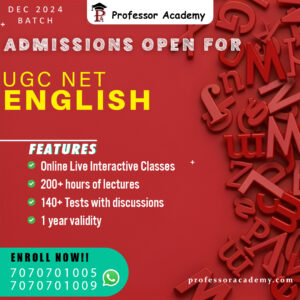 NTA UGC NET English December 2024 - Professor Academy Online Classes fees Details