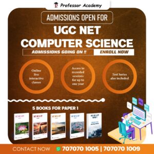 UGC NET COMPUTER SCIENCE ONLINE CLASSES PROFESSOR ACADEMY