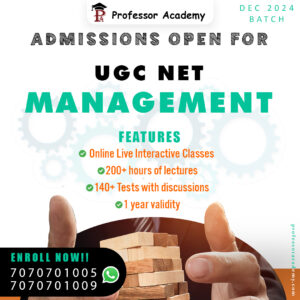 UGC NET JRF Management December 2024 - Professor Academy