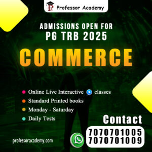 PG TRB Commerce- Online Class - Professor Academy Chennai 2025