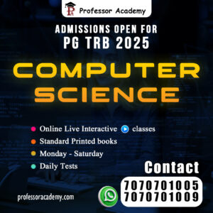 PG TRB Computer Instructor - Online Class - Professor Academy Chennai 2025