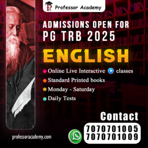 PG TRB English - Online Class - Professor Academy Chennai 2025