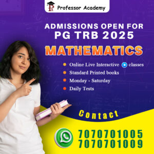 PG TRB Maths - Online Class - Professor Academy Chennai 2025