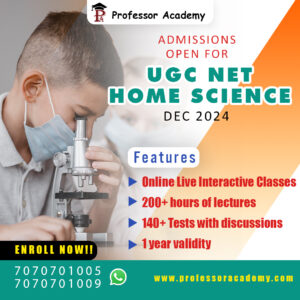 NTA UGC NET Home Science December 2024 Online Classes