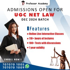 NTA UGC NET JRF LAW ONLINE CLASSES PROFESSOR ACADEMY CHENNAI