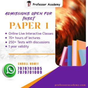 TNSET PAPER 1 ONLINE CLASSES PROFESSOR ACADEMY CHENNAI