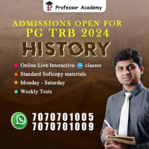 PG TRB History 2024 | Online Classes | Professor Academy Chennai Course Fees