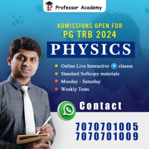 PG TRB Physics 2024 | Online Course | Professor Academy chennai Fees Details