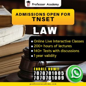 Professor Academy Chennai TNSET Law Online Classes Fees detail