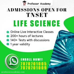 Professor Academy Chennai TNSET Life Science Online Classes in Tamil Fees detail