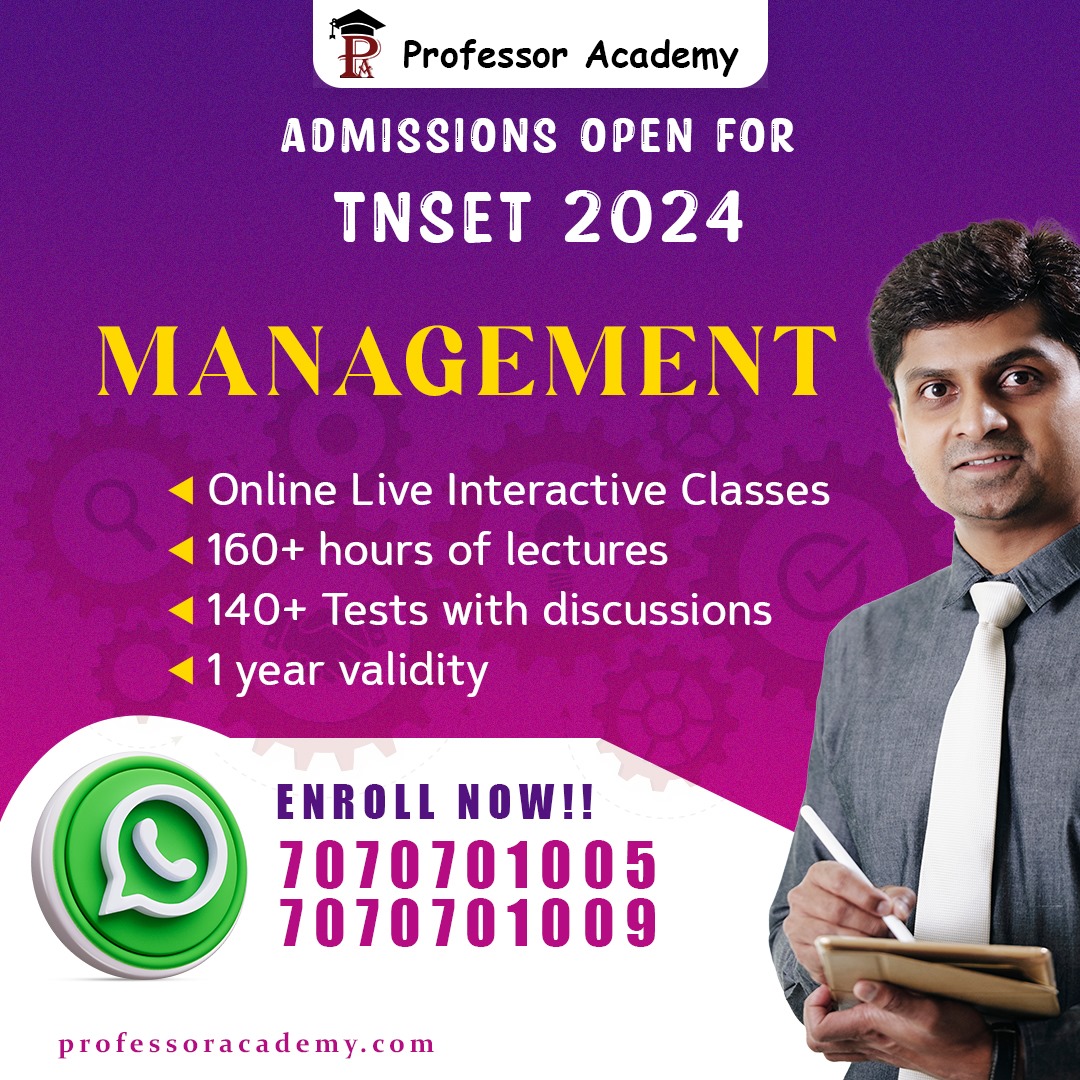 TN SET Management 2024 Professor Academy