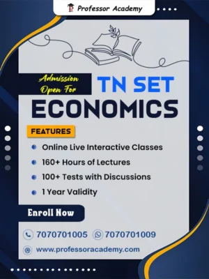 TN SET Economics Online Coaching by Professor Academy