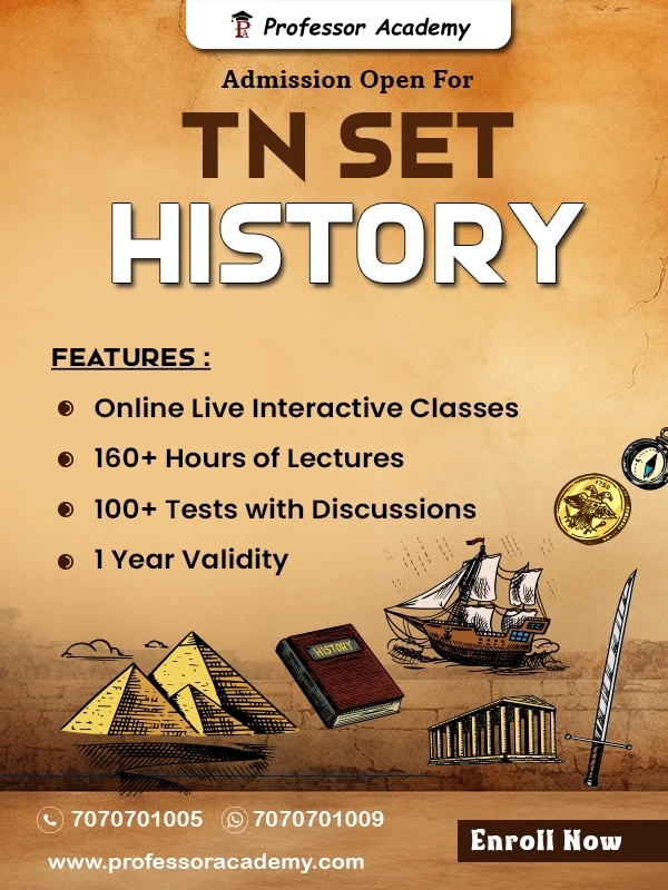 TN SET History Online Coaching by Professor Academy