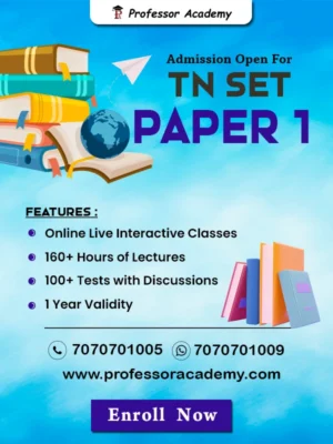 TN SET Paper 1 Online Coaching - Professor Academy
