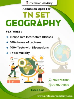 TN SET Geography Online Coaching by Professor Academy