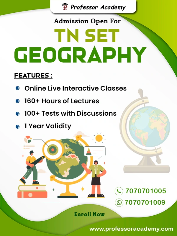 TN SET Geography Online Coaching by Professor Academy