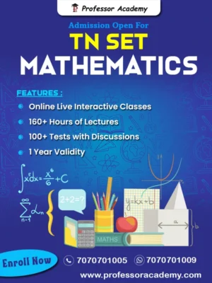 TN SET Mathematics Online Coaching by Professor Academy
