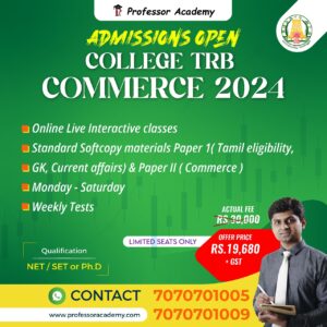 Assistant Professor College TRB Commerce2024 Online classes