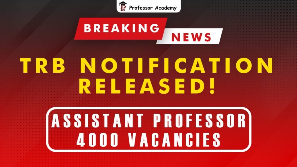 Assistant Professor TRB Notification Syllabus Study material Video