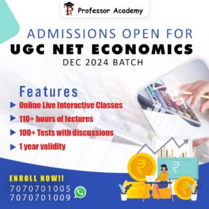 NTA UGC NET JRF ECONOMICS ONLINE CLASSES PROFESSOR ACADEMY CHENNAI