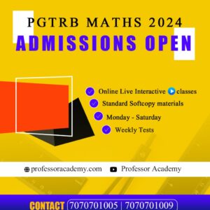 PG TRB MATHS 2024 ADMISSIONS OPEN PROFESSOR ACADEMY