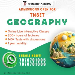 Professor Academy Chennai TNSET Geography Online Classes in Tamil Fees detail