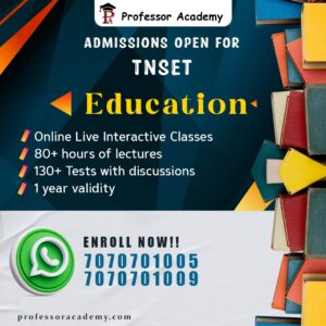 TNSET EDUCATION ONLINE CLASSES PROFESSOR ACADEMY CHENNAI