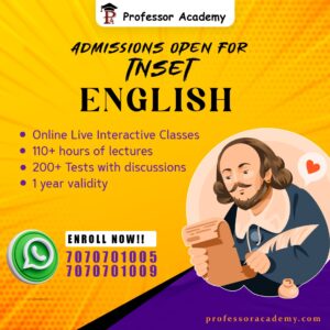 TNSET ENGLISH ONLINE CLASSES PROFESSOR ACADEMY CHENNAI