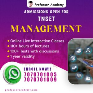 TNSET MANAGEMENT ONLINE CLASSES PROFESSOR ACADEMY CHENNAI