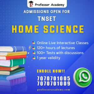 TNSET HOME SCIENCE ONLINE CLASSES PROFESSOR ACADEMY CHENNAI