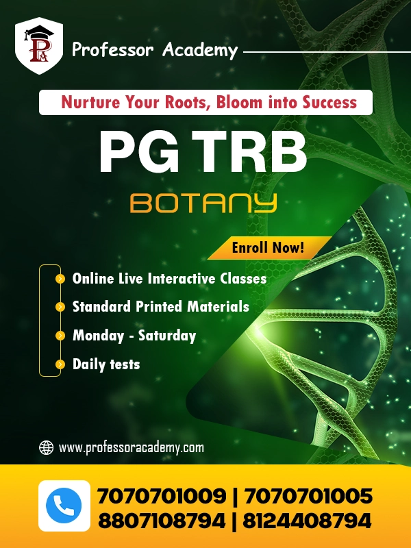PG TRB Botany Coaching Classes in Tamil Nadu