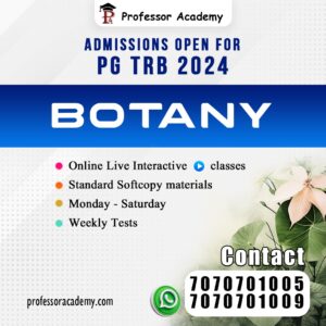 PG TRB Botany Online Classes Professor Academy Chennai