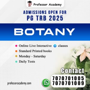 PG TRB Botany - Online Class - Professor Academy Chennai 2025