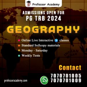 PG TRB Geography Online Classes Professor Academy Chennai