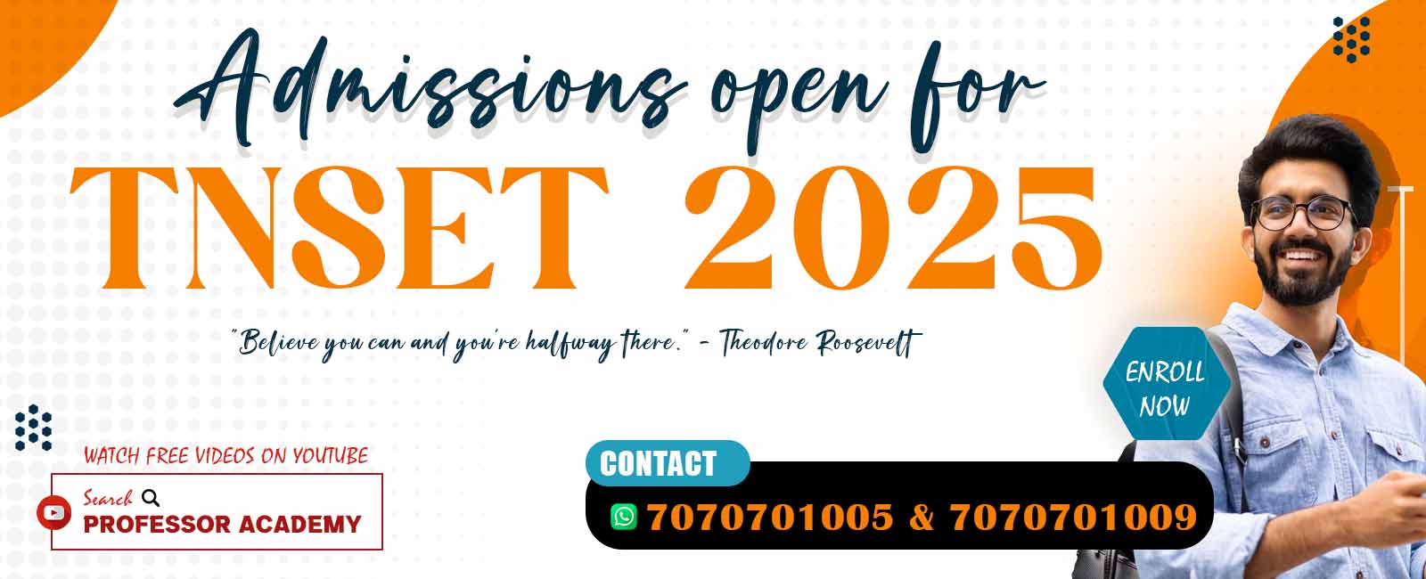 TNSET 2025 Online Classes Professor Academy Chennai