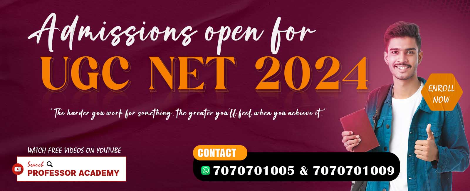 UGC NET Online Classes admission open Professoracademy.com