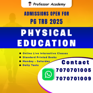 PG TRB PHYSICAL EDUCATION 2025 ONLINE CLASSES PROFESSOR ACADEMY