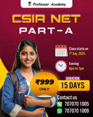 CSIR NET Part A Coaching