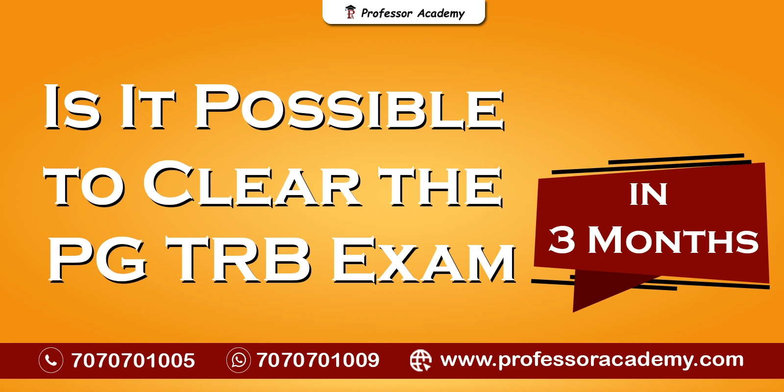 PG TRB exam in 3 months