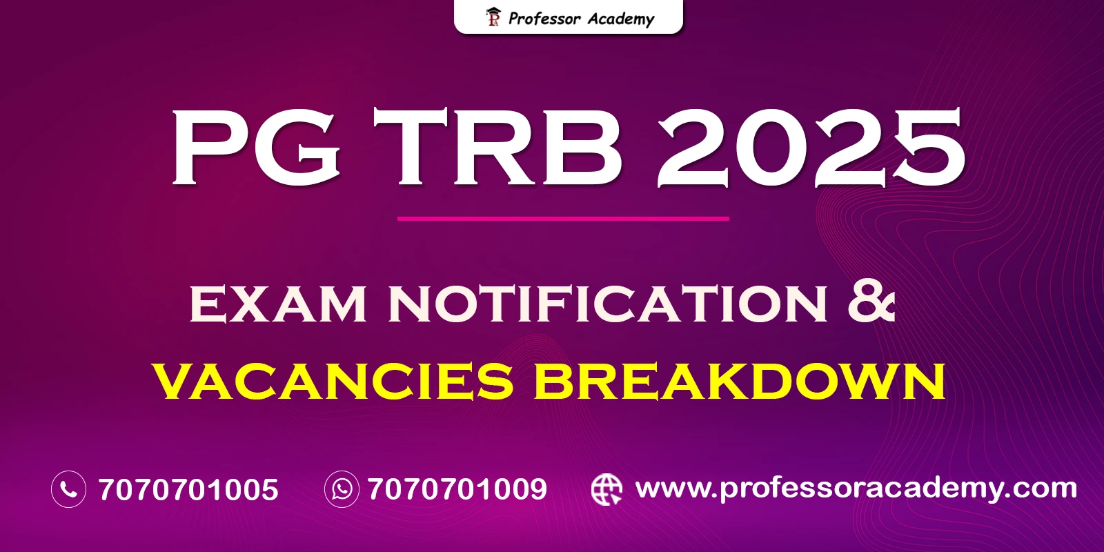 PG TRB 2025 Notification