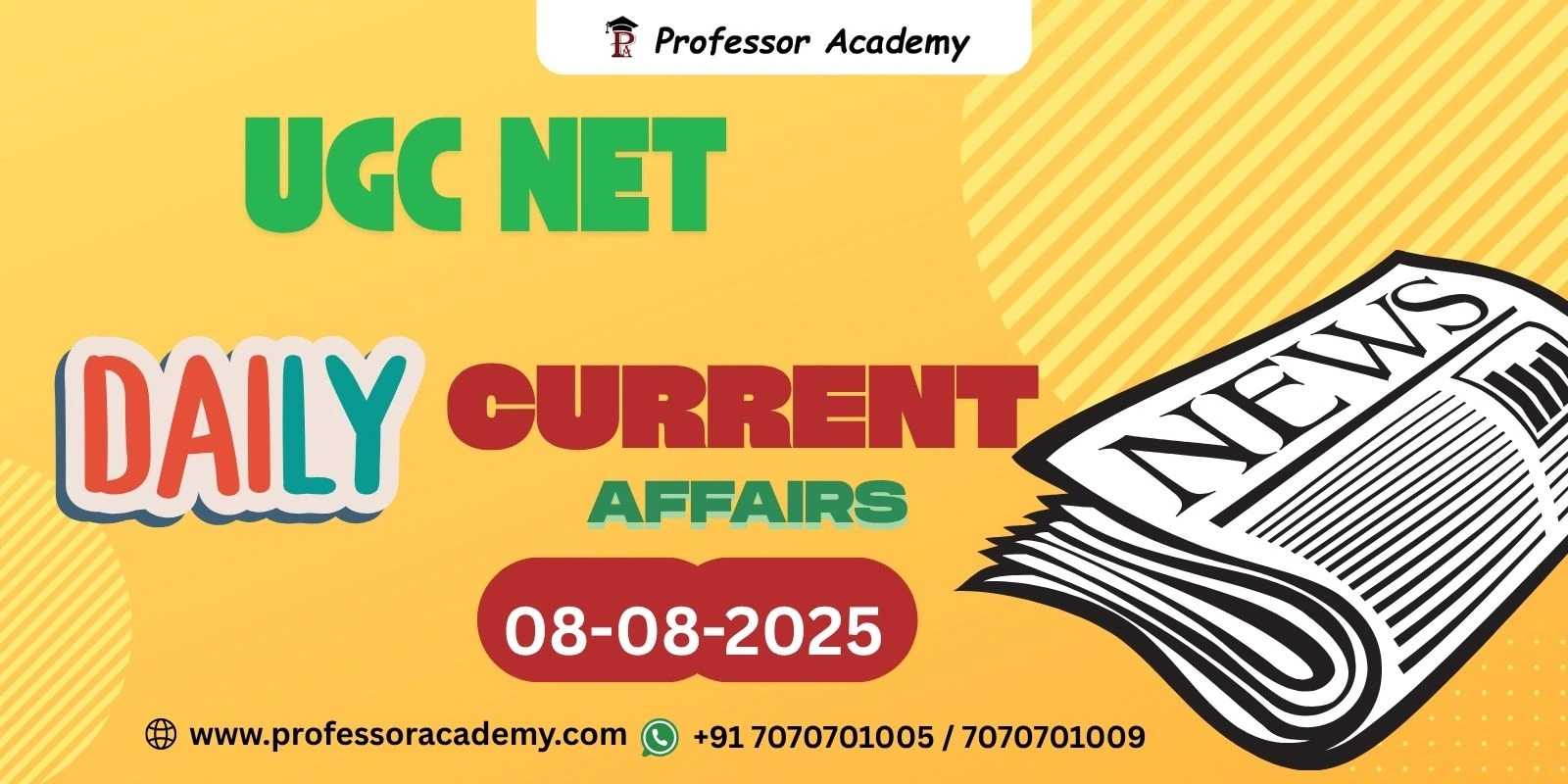 UGC NET Exam Current Affairs