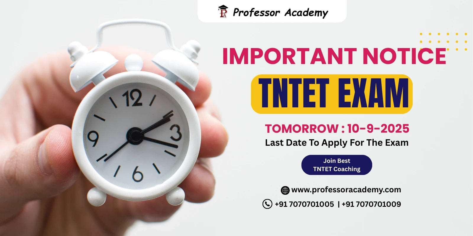 TNTET last date to apply