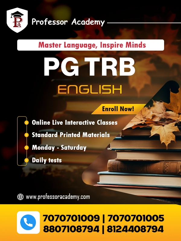 PG TRB English Coaching Classes in Tamil Nadu – Professor Academy