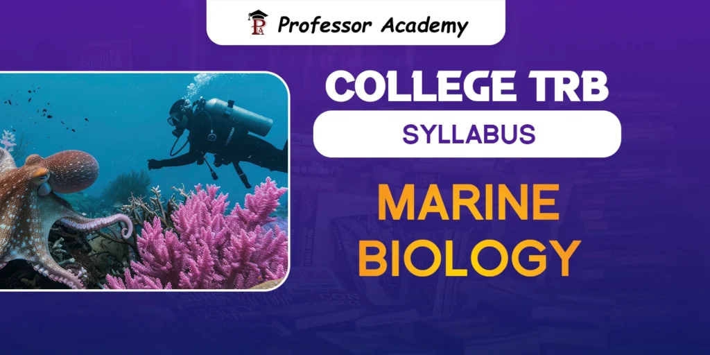 TN TRB Assistant Professor Marine Biology Syllabus