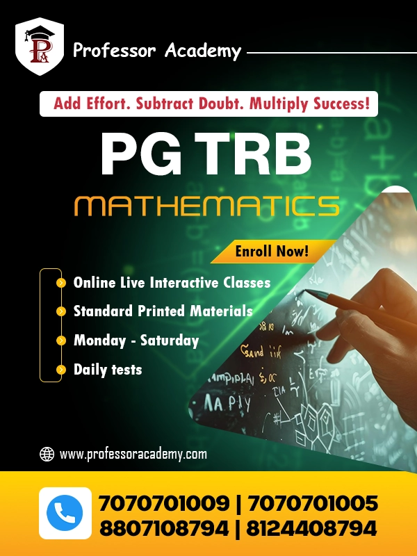 PG TRB Mathematics Coaching Classes in Tamil Nadu – Professor Academy