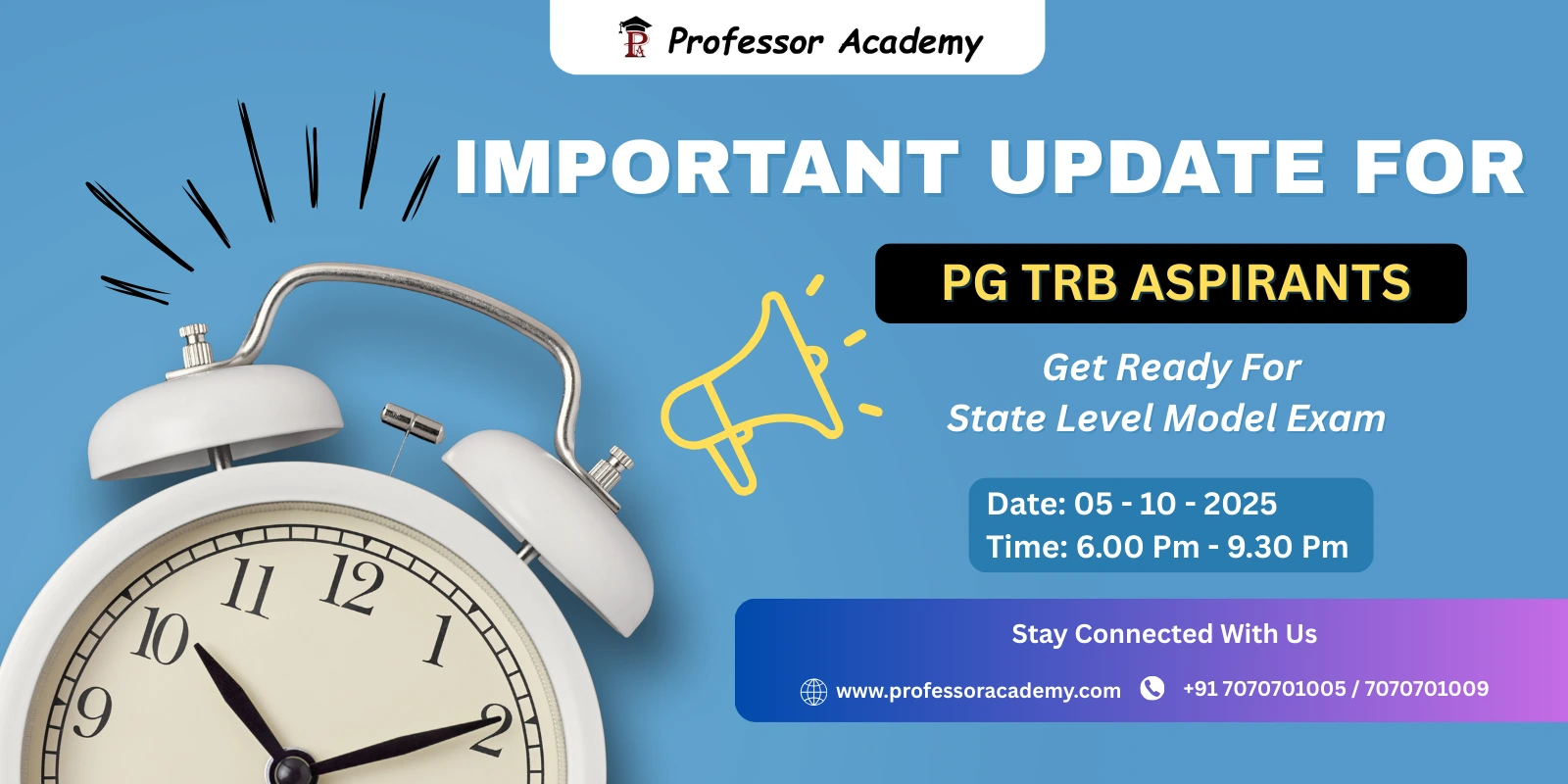 PG TRB State Level Model Exam