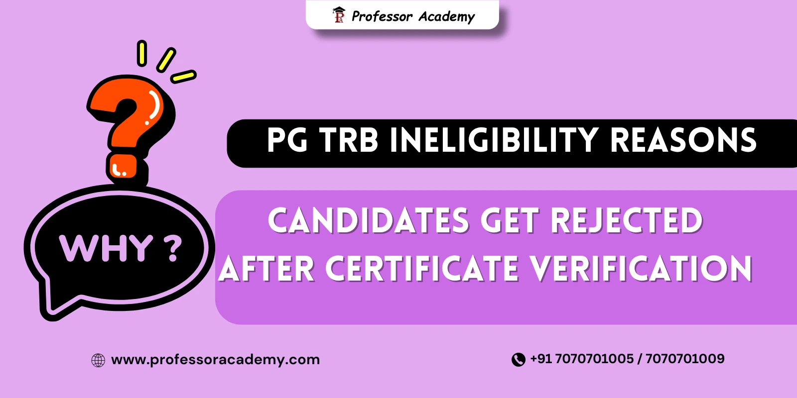 PG TRB Ineligibility Reasons