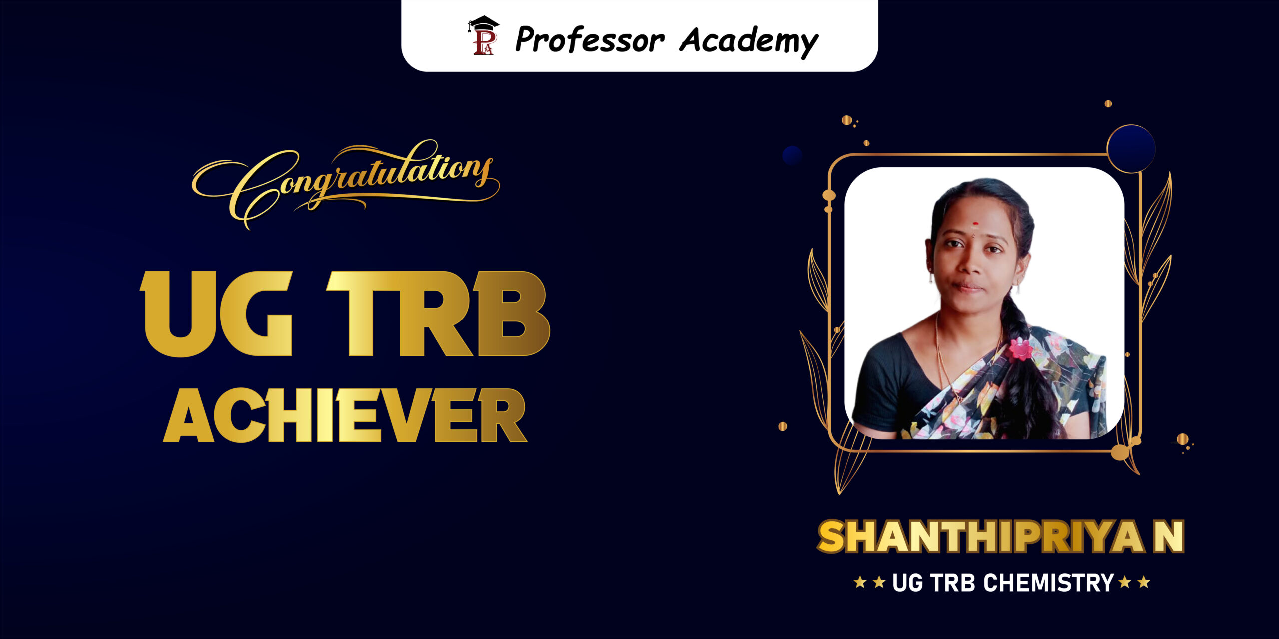 Shanthi Priya Secures Rank 31 in UG TRB 2025