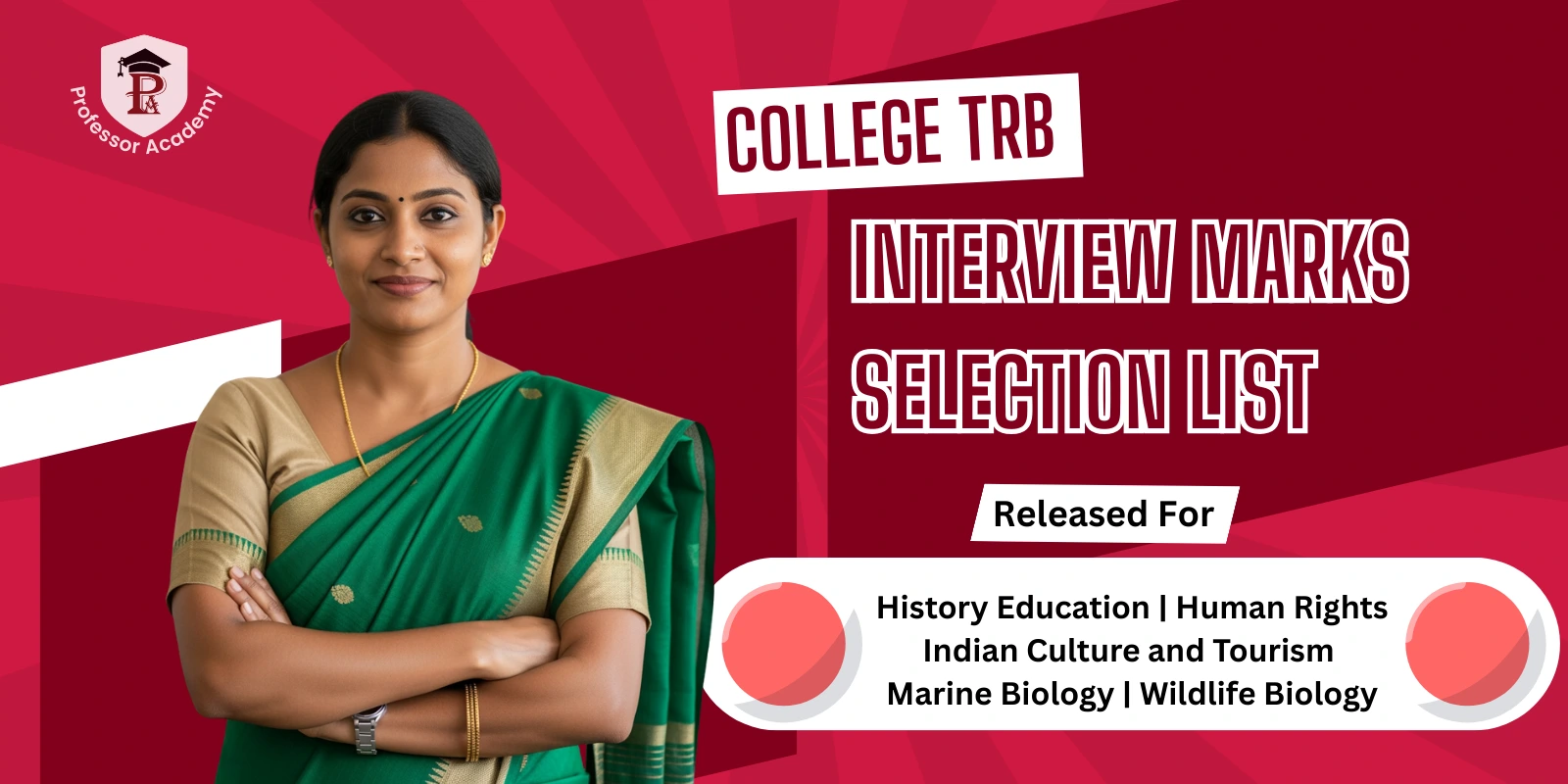 TRB Assistant Professor Result 2026 Interview Marks, Selection List
