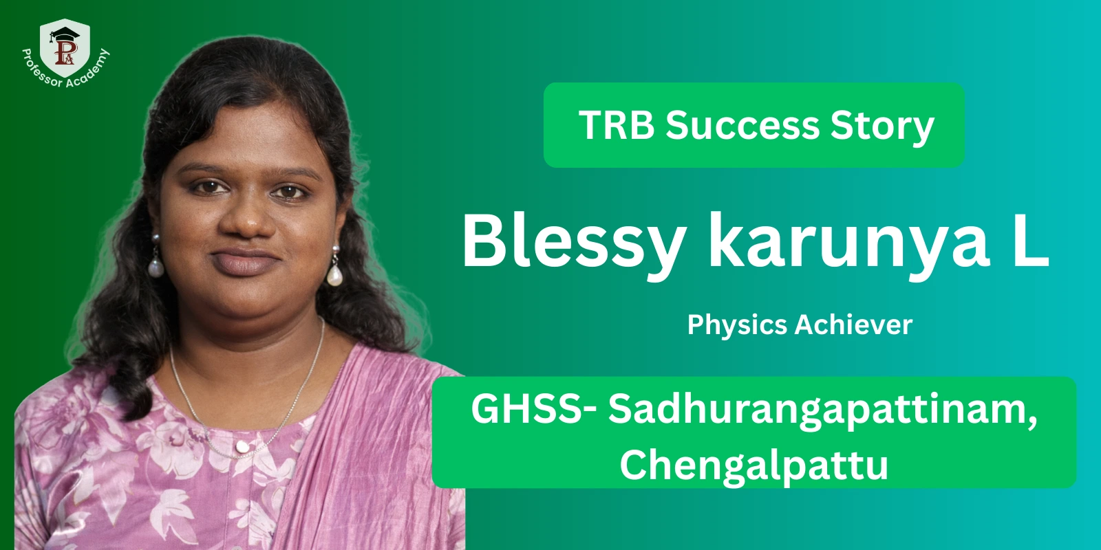 TRB Physics Acheiver - Blessy karunya L